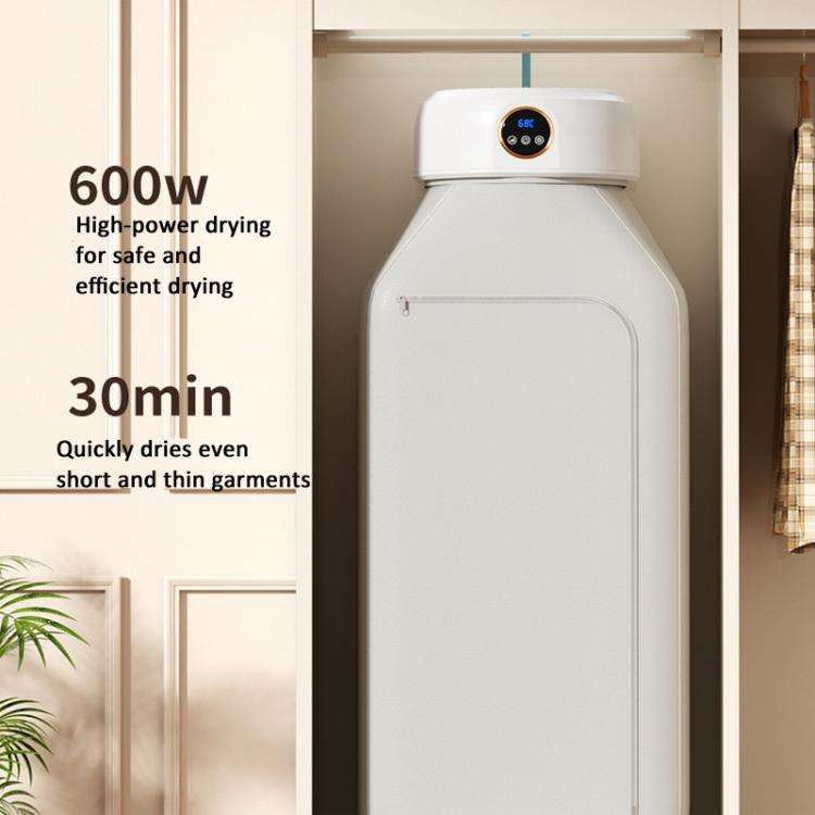 600W Smart Touch Control Foldable Clothes Dryer Portable Laundry Dry Machine with LED Display, Ad...