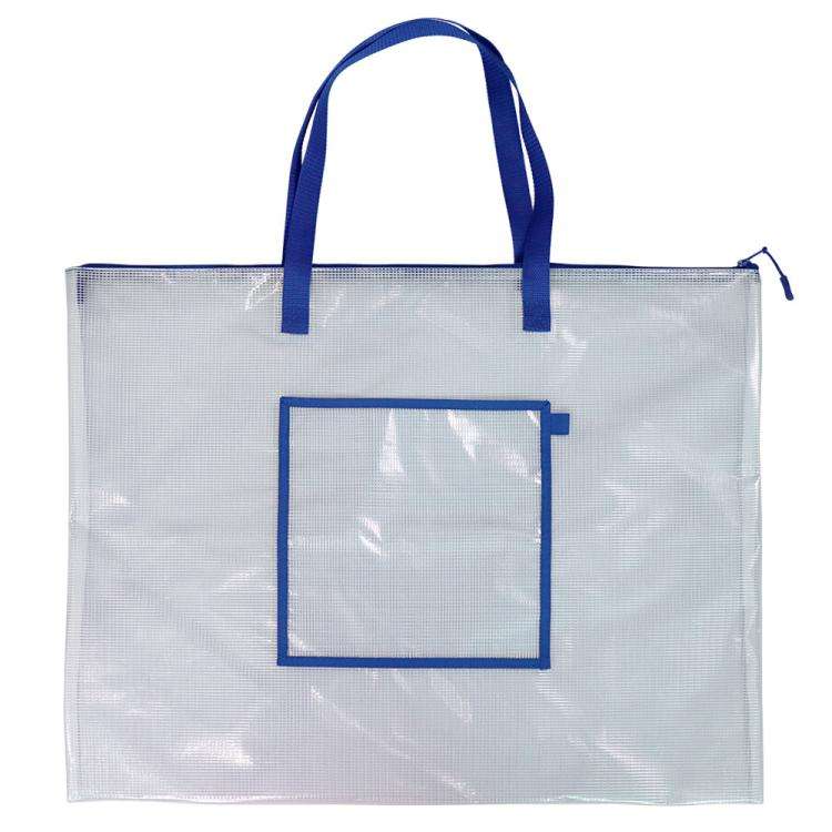 PVC File Storage Painting Bag Beach Bag(Blue)