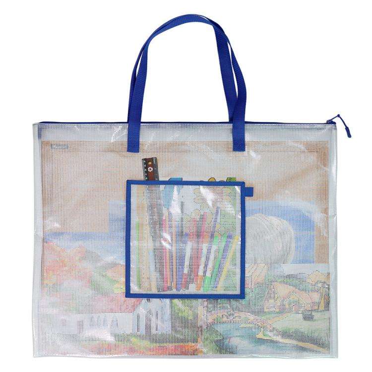 PVC File Storage Painting Bag Beach Bag(Red)