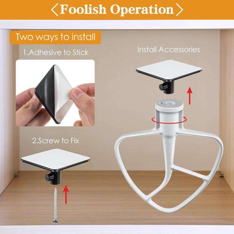 4pcs For KitchenAid Mixer Attachments Holders Storage Hook Accessory Organizer