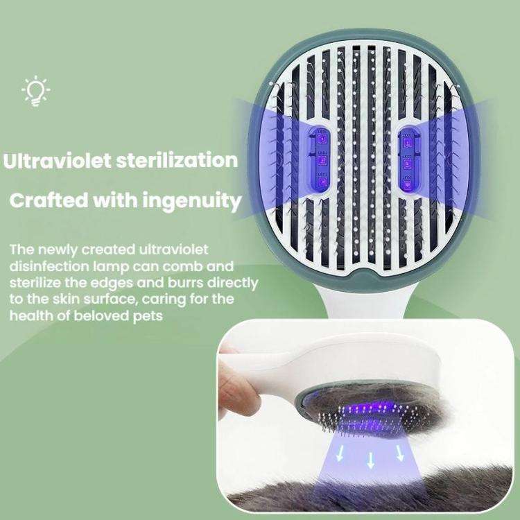 Pets Floating Hair Removal Brush Sterilize Cleaning Comb(Gray)