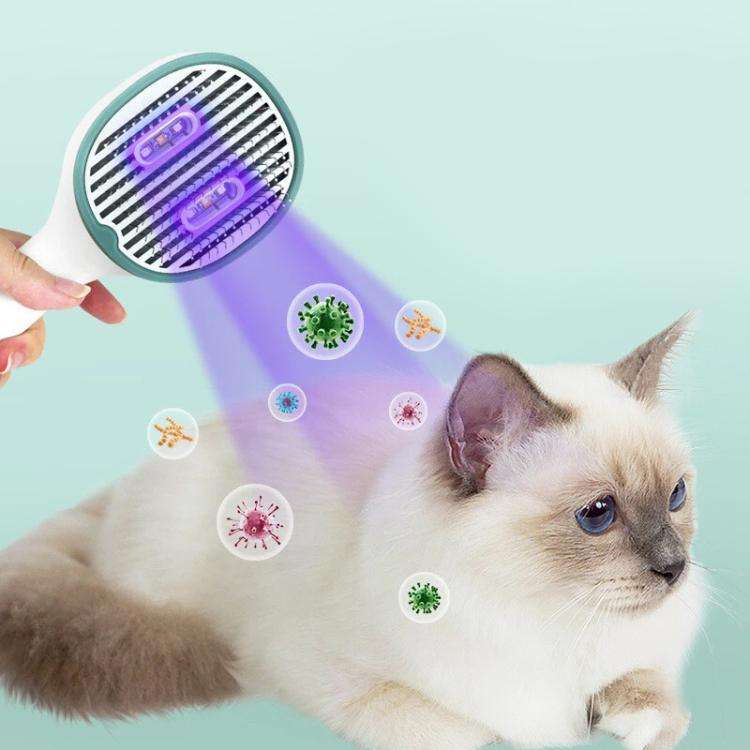 Pets Floating Hair Removal Brush Sterilize Cleaning Comb(Light Green)