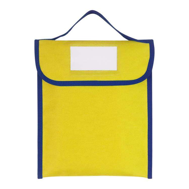 Handheld Book Bag Tutorial Bag With Transparent Pocket For Name Tags(Yellow)