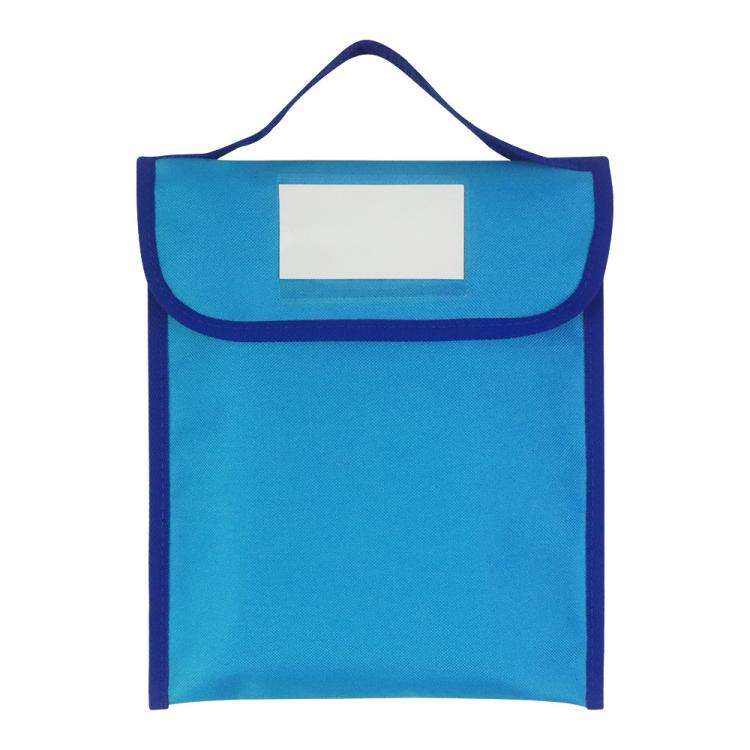 Handheld Book Bag Tutorial Bag With Transparent Pocket For Name Tags(Blue)