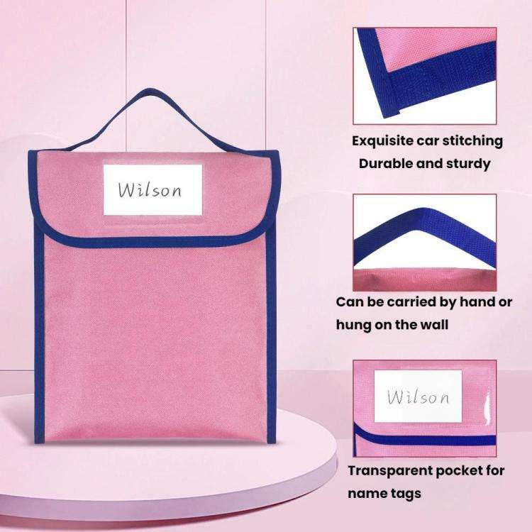 Handheld Book Bag Tutorial Bag With Transparent Pocket For Name Tags(Yellow)