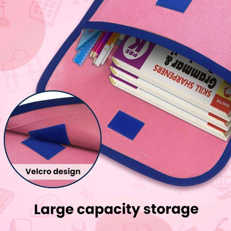 Handheld Book Bag Tutorial Bag With Transparent Pocket For Name Tags(Yellow)