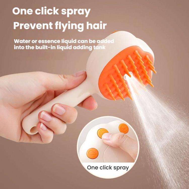 Pet Cleaning Spray Massage Comb(White)