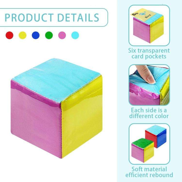 Card Insertable Soft Dice Educational Training Throwing Toy For Children Early Education Enlighte...