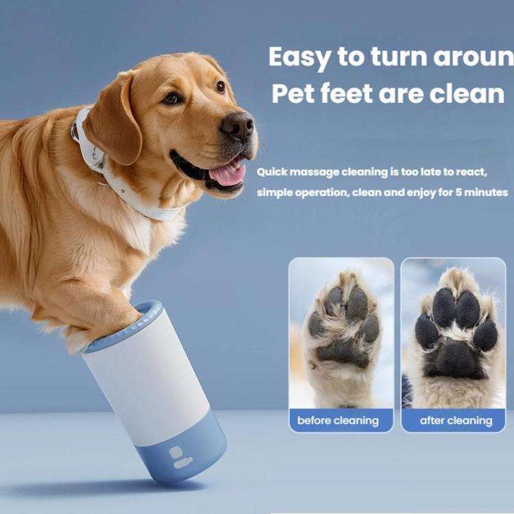 Pet Bath Cleaning Beauty Foot Wash Cup(Blue White)