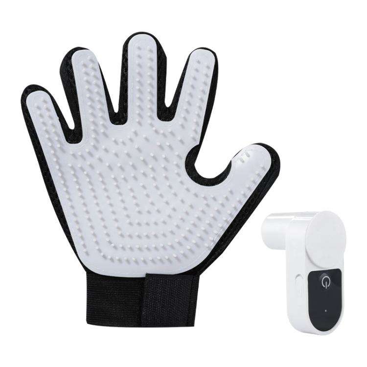 Pet Bath Cleaning Cat Gloves With Spray Bottle(White)