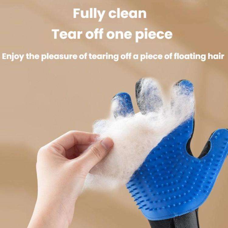 Pet Bath Cleaning Cat Gloves With Spray Bottle(Blue)