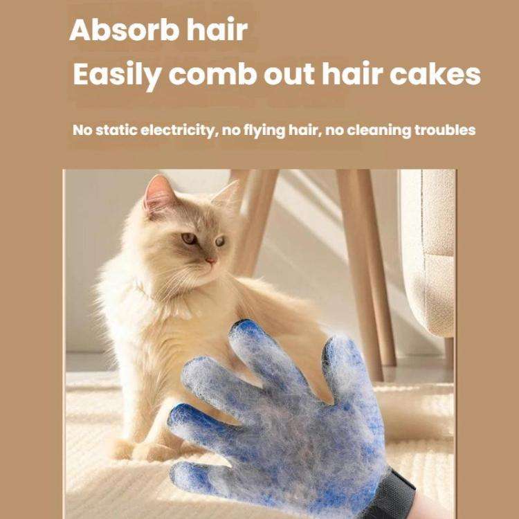 Pet Bath Cleaning Cat Gloves With Spray Bottle(Blue)