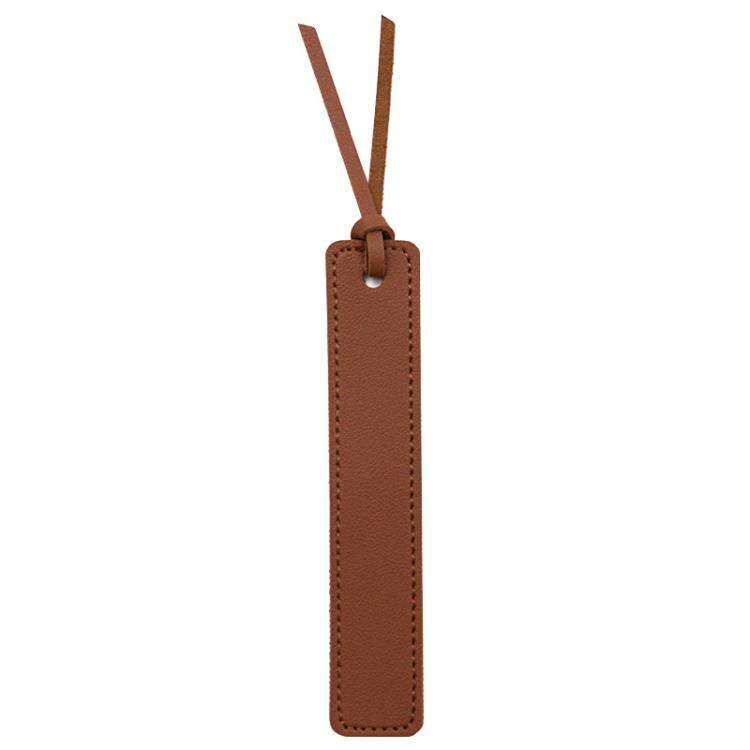 Leather Divider Bookmarks Portable Office Bookmark Holder Reading Divider(Dark Brown)