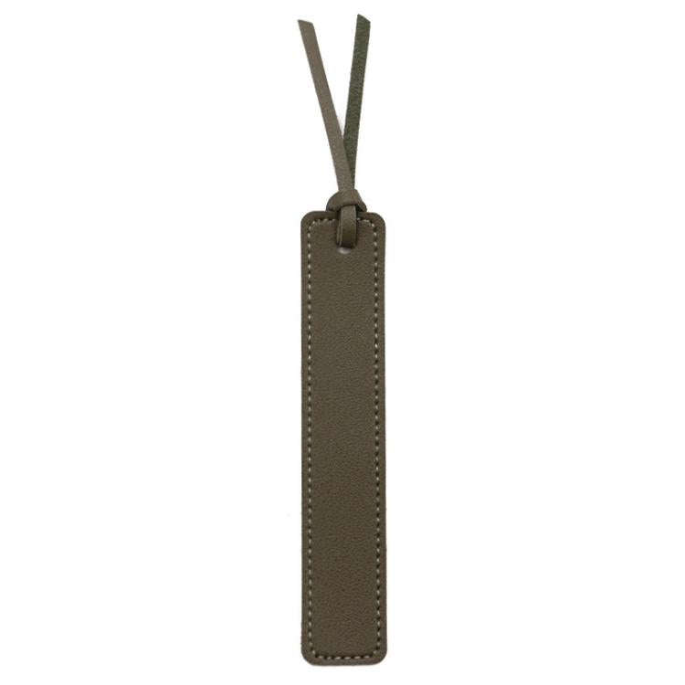Leather Divider Bookmarks Portable Office Bookmark Holder Reading Divider(Green)