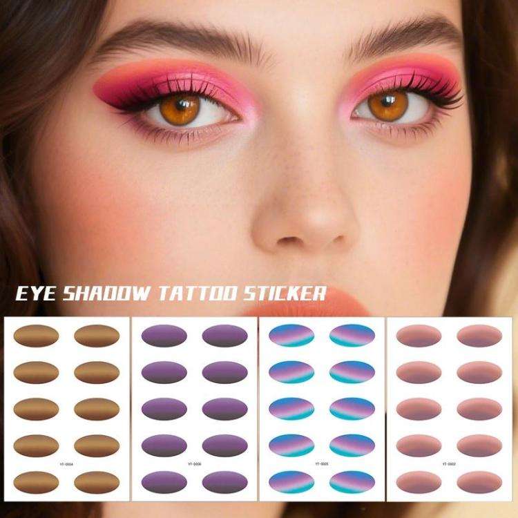 5sheets /Pack Waterproof Eye Shadow Tattoo Stickers Temporary Cosmetic Eye Stickers For Parties, ...