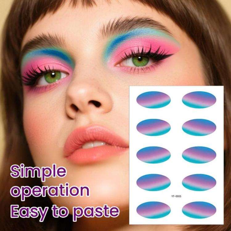 5sheets /Pack Waterproof Eye Shadow Tattoo Stickers Temporary Cosmetic Eye Stickers For Parties, ...
