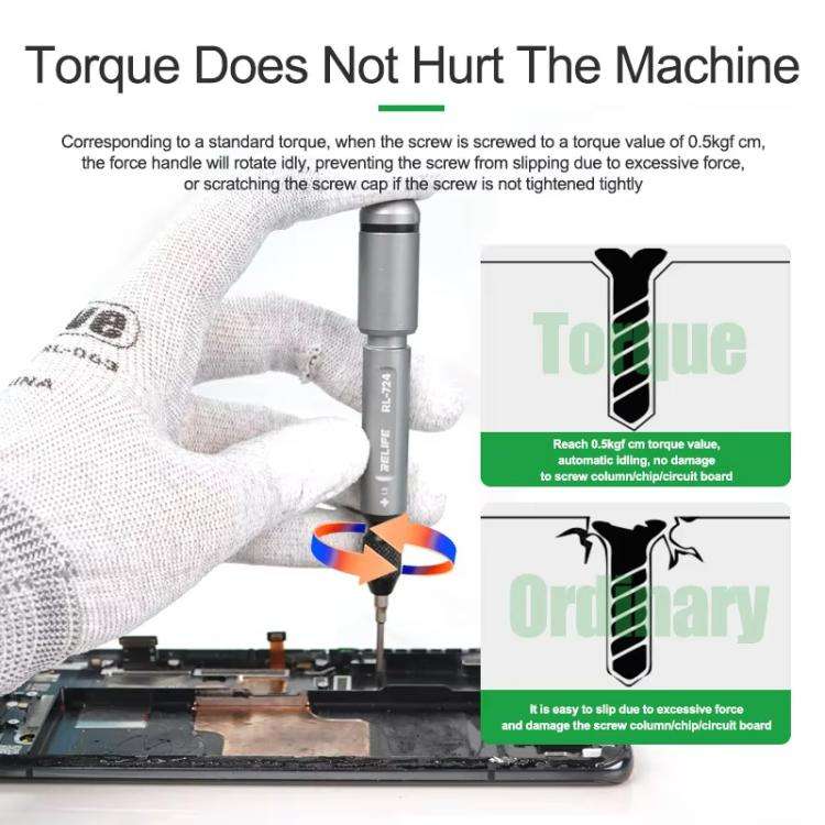 RELIFE RL-724 Five Star 0.8 High Precision Torque Screwdriver For Mobile Phone Repair Disassembly