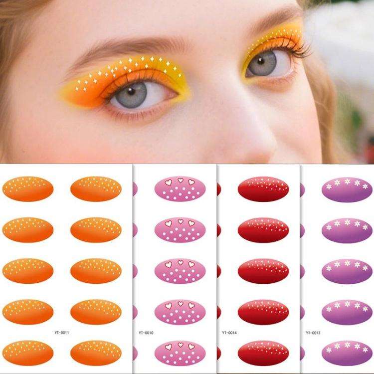 5sheets /Pack Glitter Eye Shadow Tattoo Stickers High Shine Stickers for Stage, Party, Halloween ...