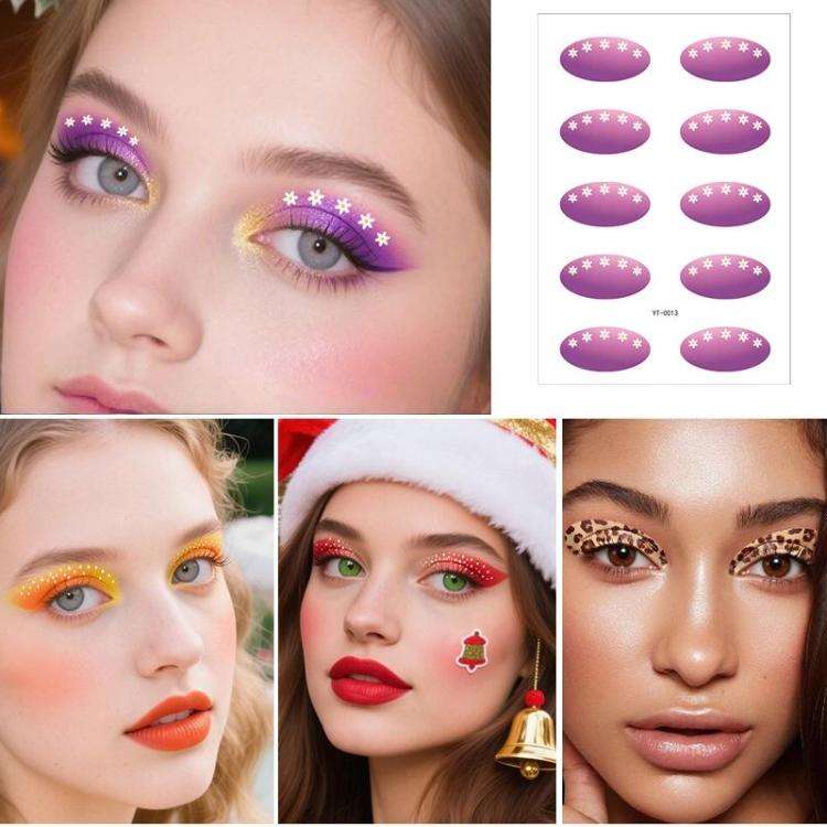 5sheets /Pack Glitter Eye Shadow Tattoo Stickers High Shine Stickers for Stage, Party, Halloween ...