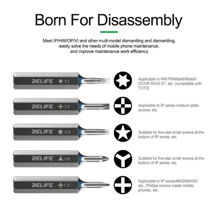 RELIFE RL-723 Torque Self-locking Handle Non-slip Mobile Phone Repair Screwdriver Disassembly Too...