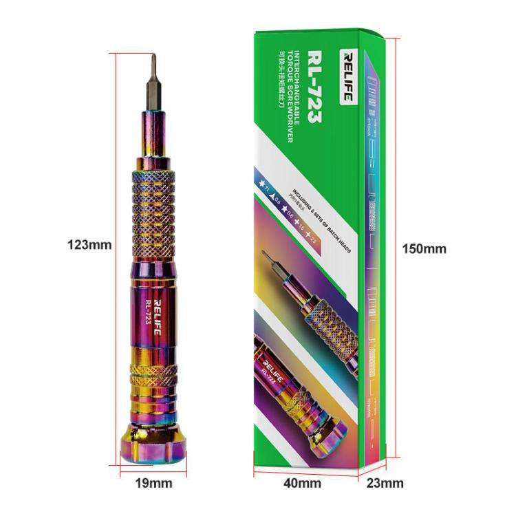 RELIFE RL-723 Torque Self-locking Handle Non-slip Mobile Phone Repair Screwdriver Disassembly Too...