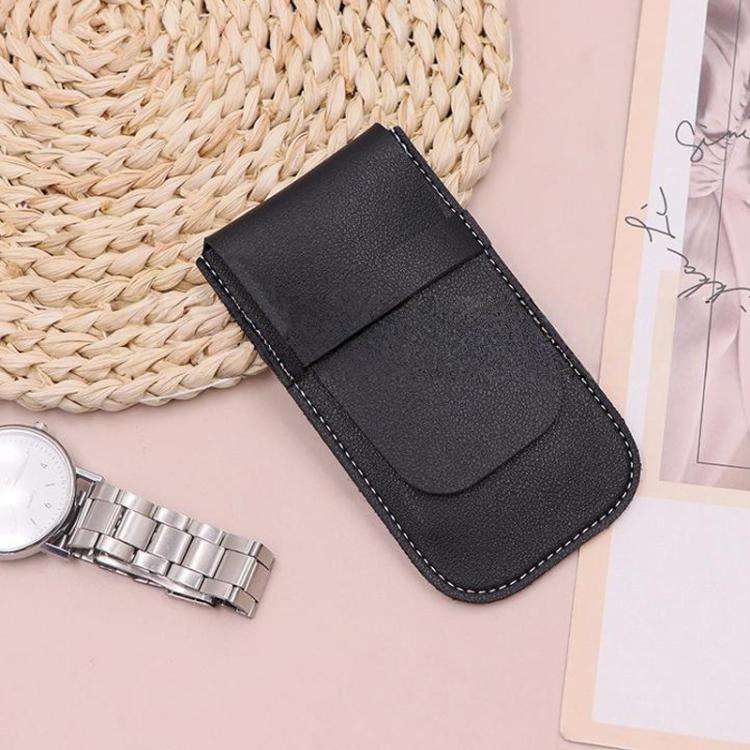 Watch Storage Bag Mechanical Watches Scratch Resistant Leather Case For Travel Storage(Black)