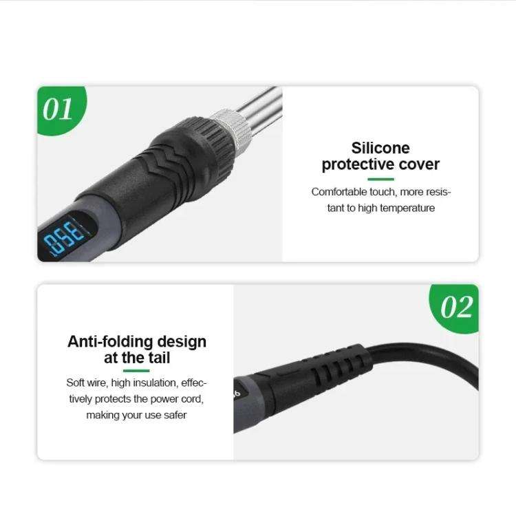 RELIFE 936 90W High Power Internal Heating Smart Digital Display Soldering Iron, US Plug