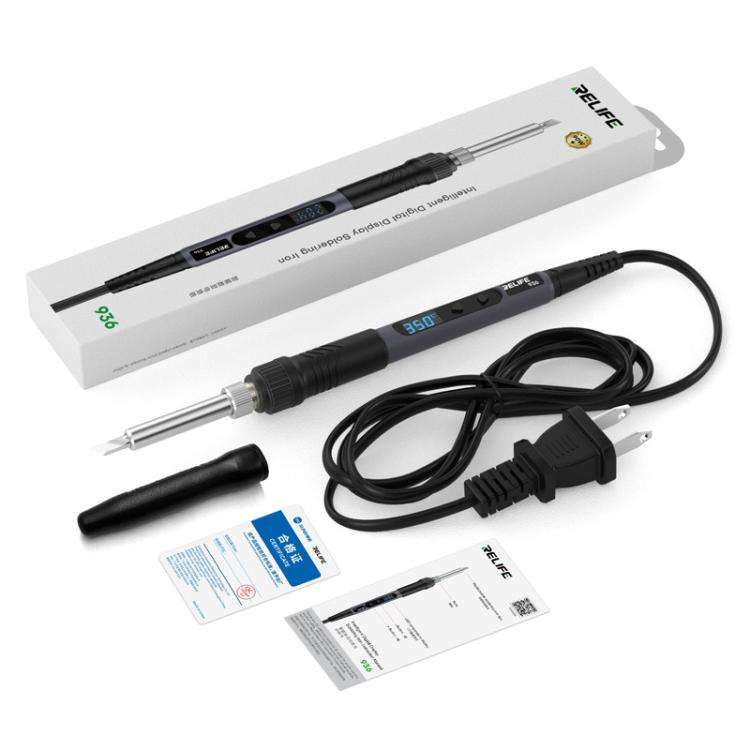 RELIFE 936 90W High Power Internal Heating Smart Digital Display Soldering Iron, US Plug