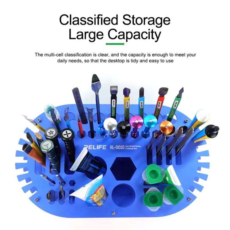 RELIFE RL-001D Multifunctional Repair Storage Box Desktop Screwdriver Display Rack Repair Tool Pe...