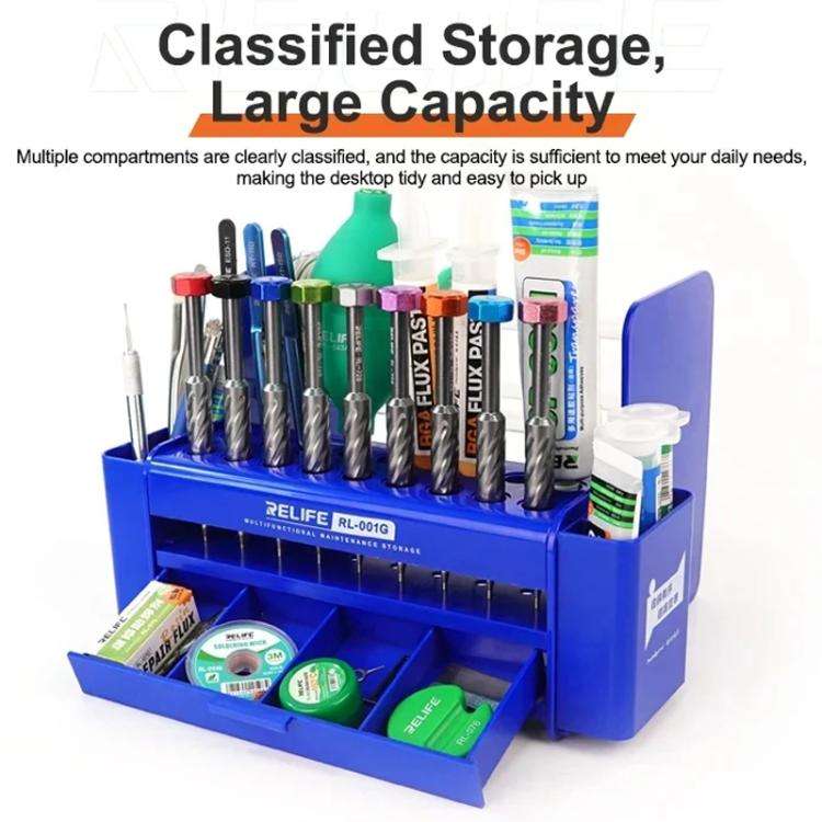 RELIFE RL-001G Desktop Screwdriver Display Rack Repair Tool Storage Rack
