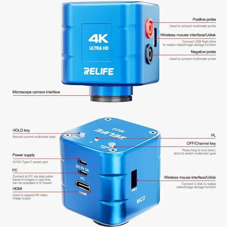 RELIFE MC2 Multifunctional Multimeter 4K Camera Magnifier Microscope Camera