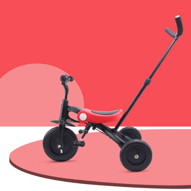 Ride On Toys Baby Tricycle Children Folding Bike Kids Scooter(Red)