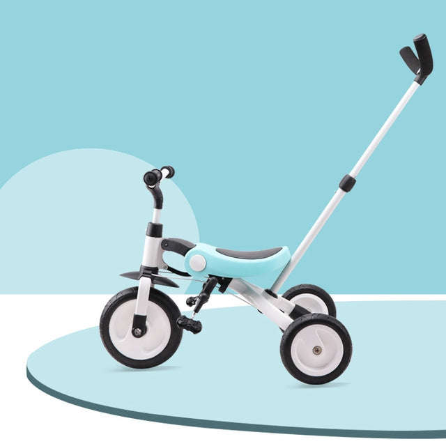 Ride On Toys Baby Tricycle Children Folding Bike Kids Scooter( Blue)