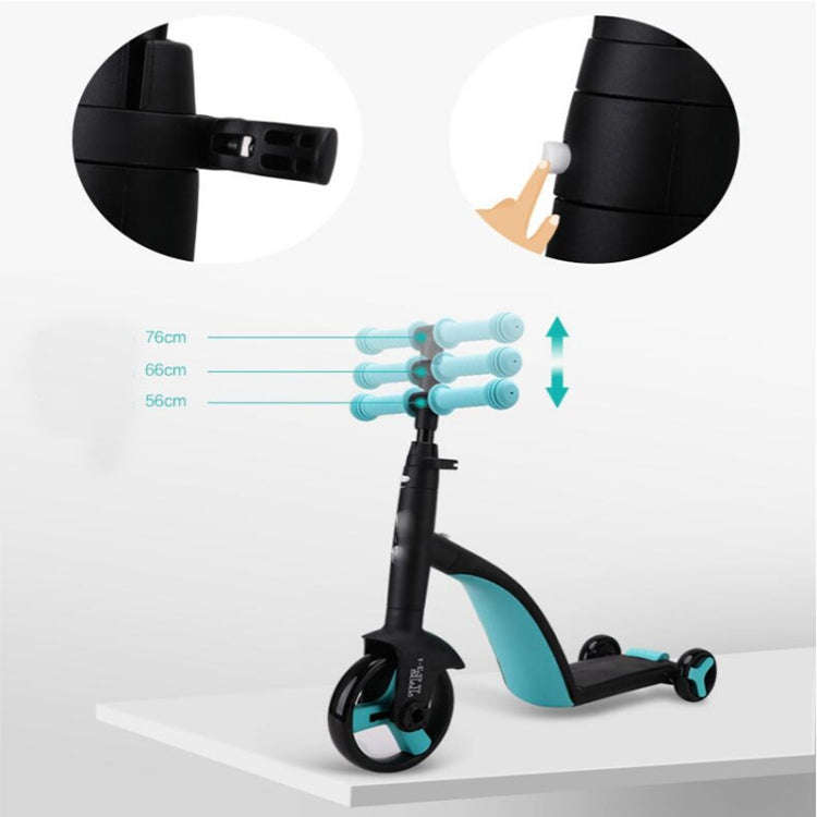 nadle FoldableThree-wheeled Three-mode Balance Bicycle Child Scooter(Blue)