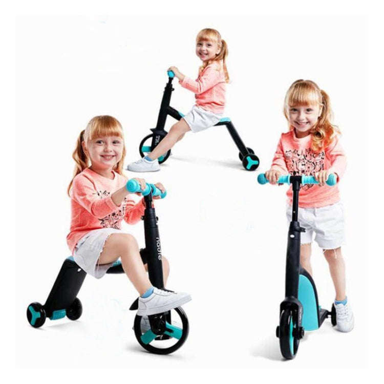 nadle FoldableThree-wheeled Three-mode Balance Bicycle Child Scooter(Yellow)