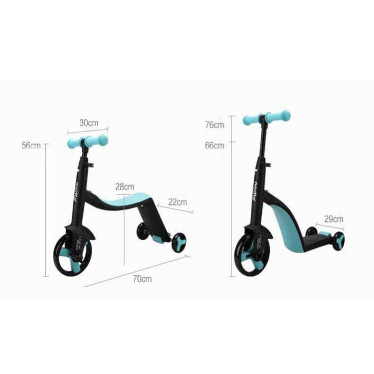 nadle FoldableThree-wheeled Three-mode Balance Bicycle Child Scooter(Yellow)