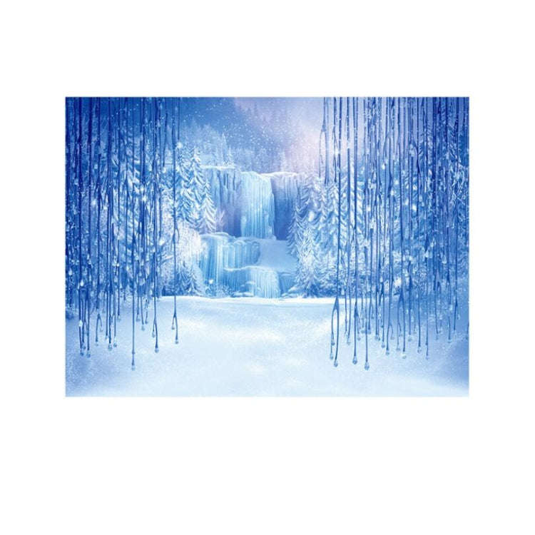 2.1m x 1.5m Frozen Party Setting Snow Photo Cloth Background