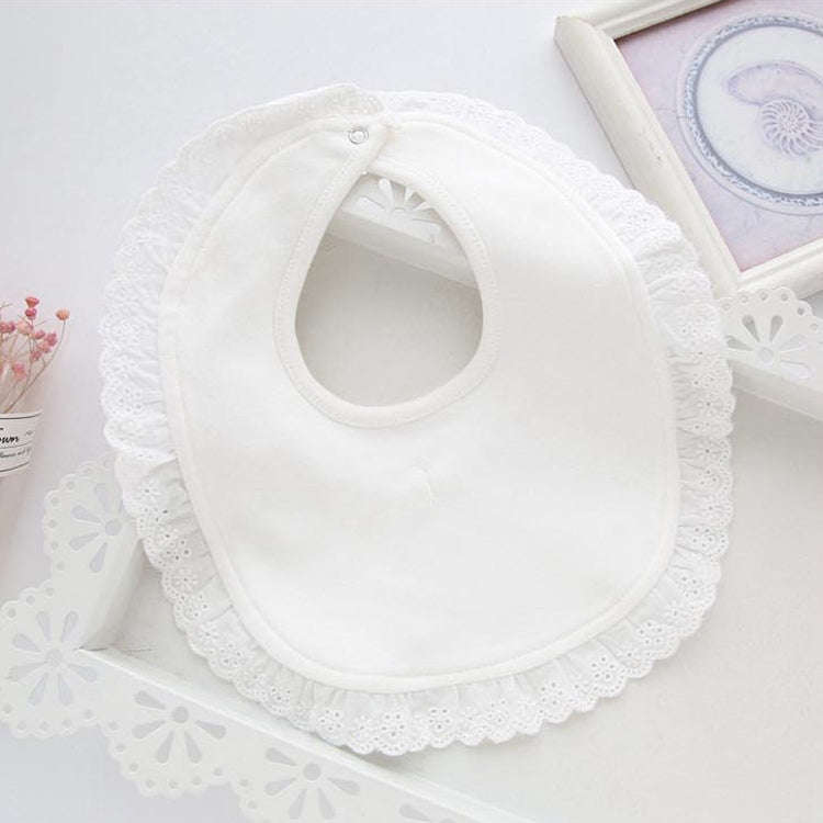 Newborn Lace Bow Baby Bibs Infant Saliva Towels(White)