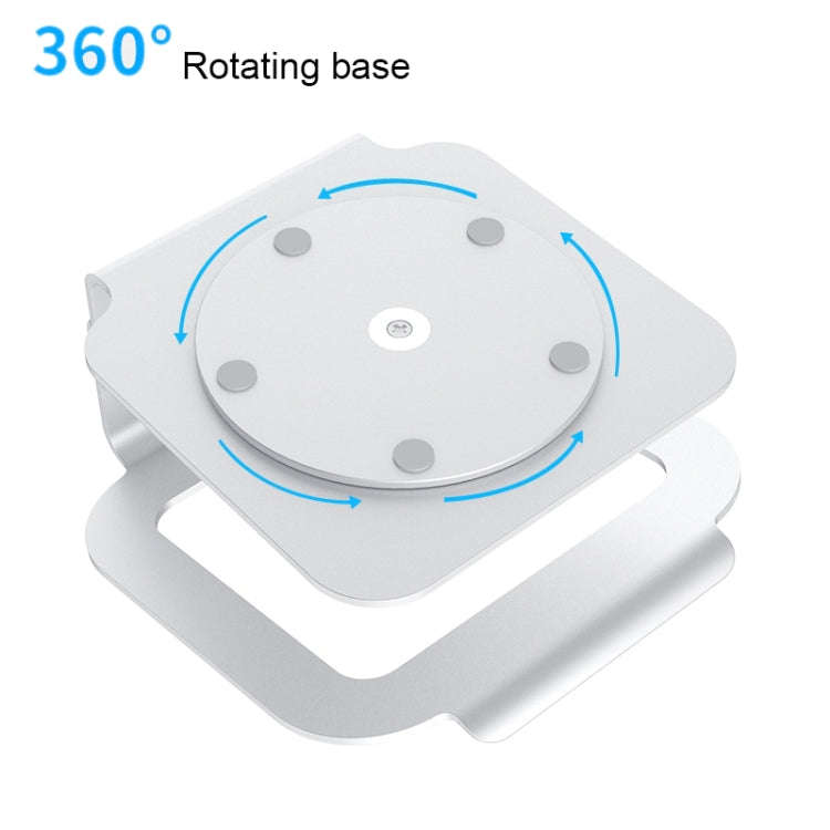 Height Adjustable Aluminum Alloy Laptop Cooling Stand 360 Rotation Ergonomic 10-17 inch Notebook ...