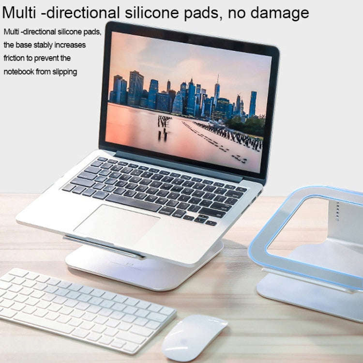 Height Adjustable Aluminum Alloy Laptop Cooling Stand 360 Rotation Ergonomic 10-17 inch Notebook ...