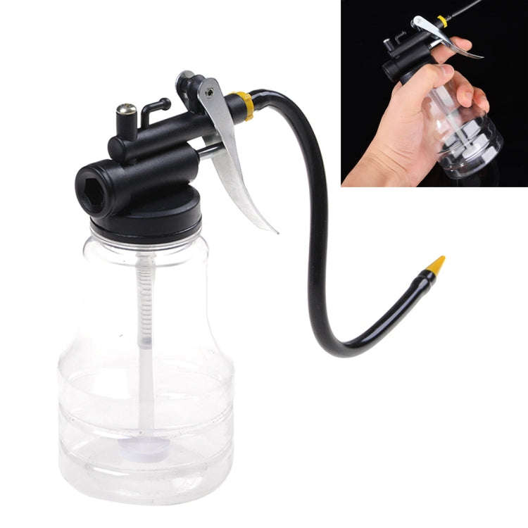 250cc Transparent High Pressure Pump Oiler Lubrication Oil Can Plastic Machine Oiler Grease 245mm...
