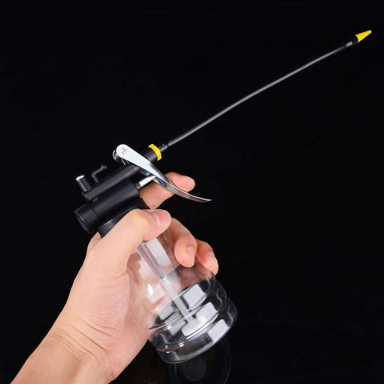 250cc Transparent High Pressure Pump Oiler Lubrication Oil Can Plastic Machine Oiler Grease 245mm...