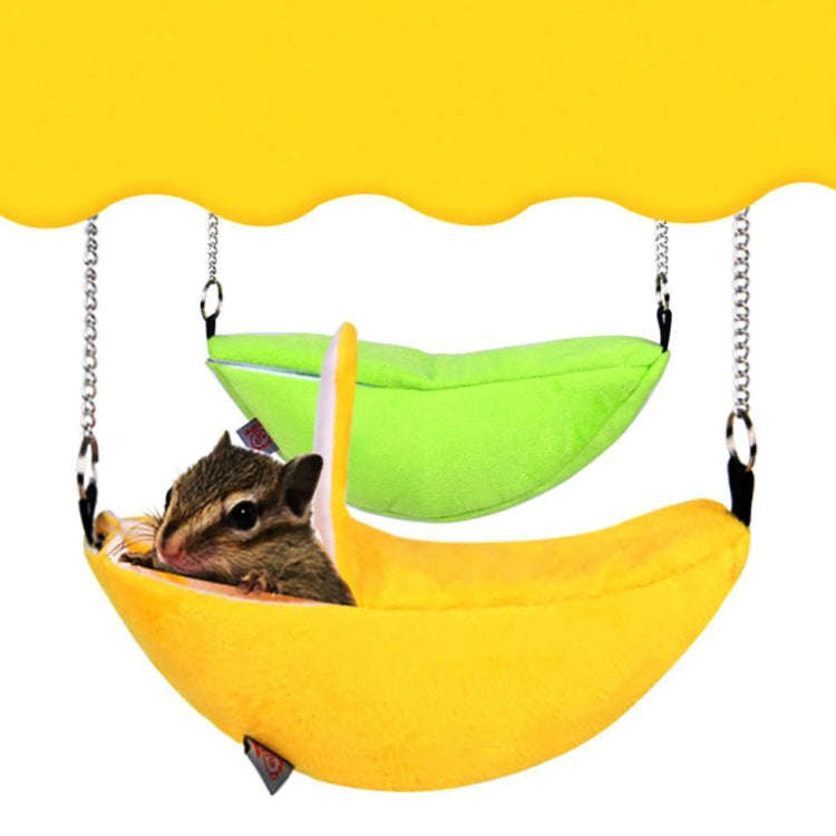 W4032 Hanging Swing Bed Banana Type Bed Small Nest Moon Bed for Small Animal(Green)