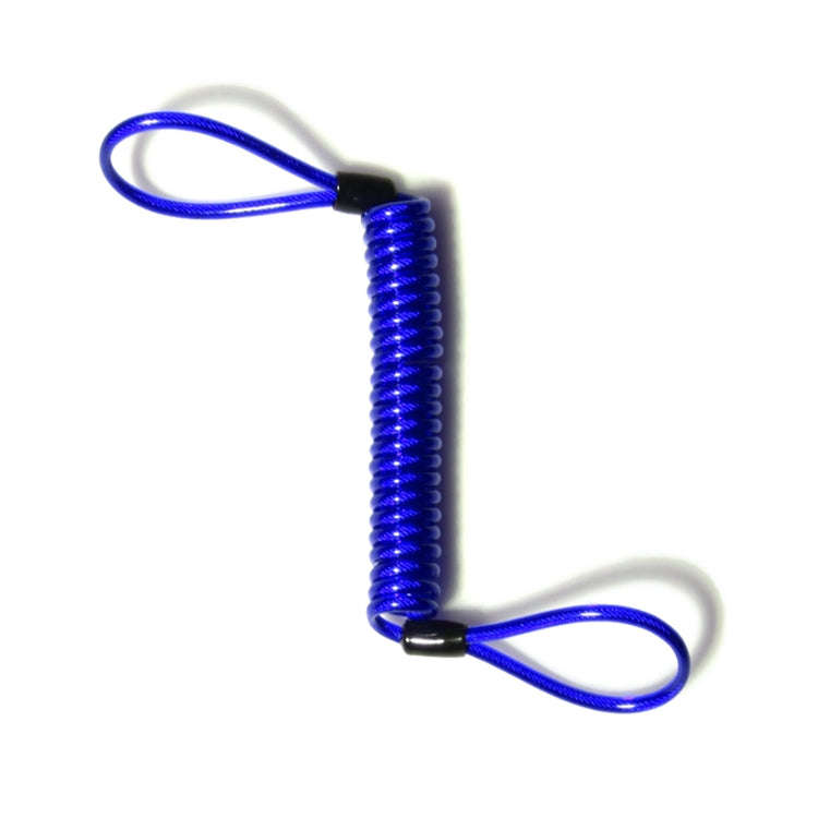 Alarm Disc Lock Security Anti Thief Motorbike Wheel Disc Brake Spring Cable(Blue)