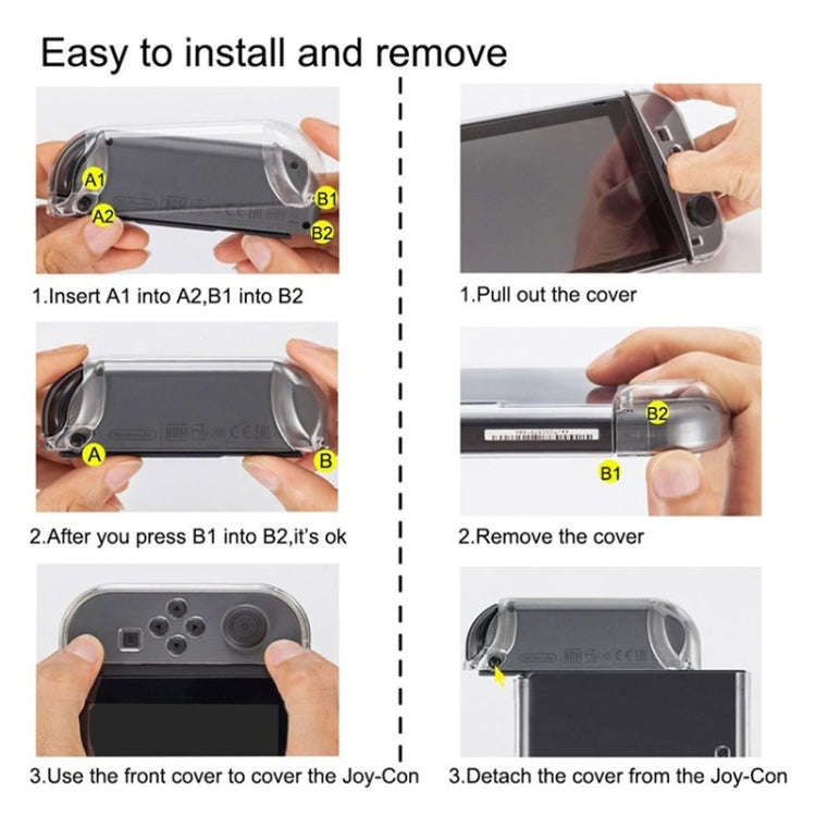 Hard PC Protection Cover for Nintendo Switch NS Case Detachable Crystal Plastic Shell Console Con...