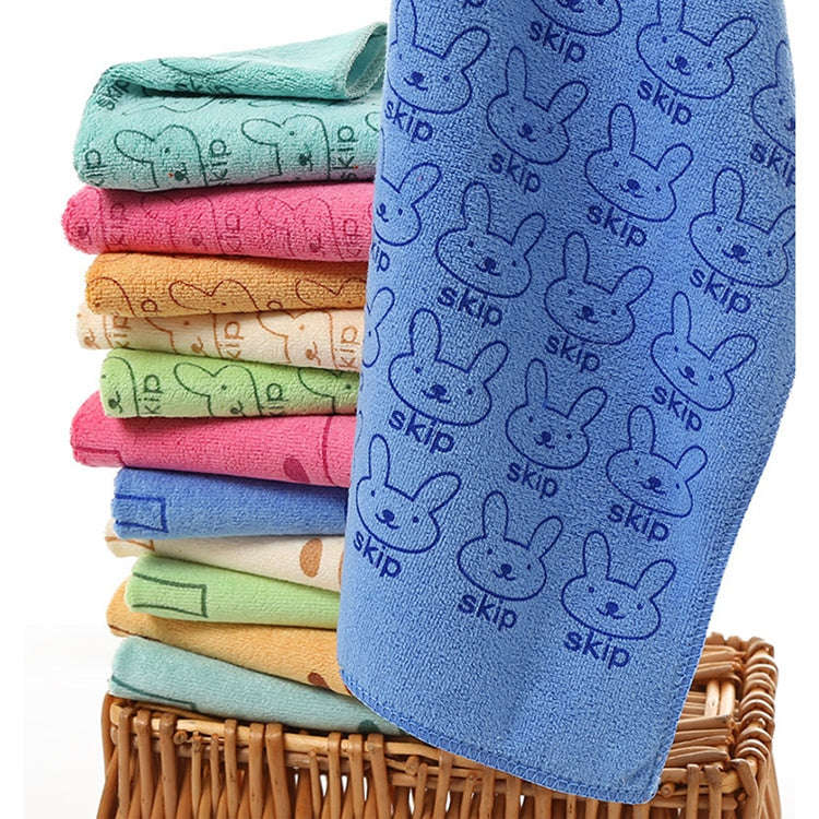 25*50cm Cute Baby Kid Towel Face Microfiber Absorbent Drying Bath Beach Towel Washcloth Swimwear ...
