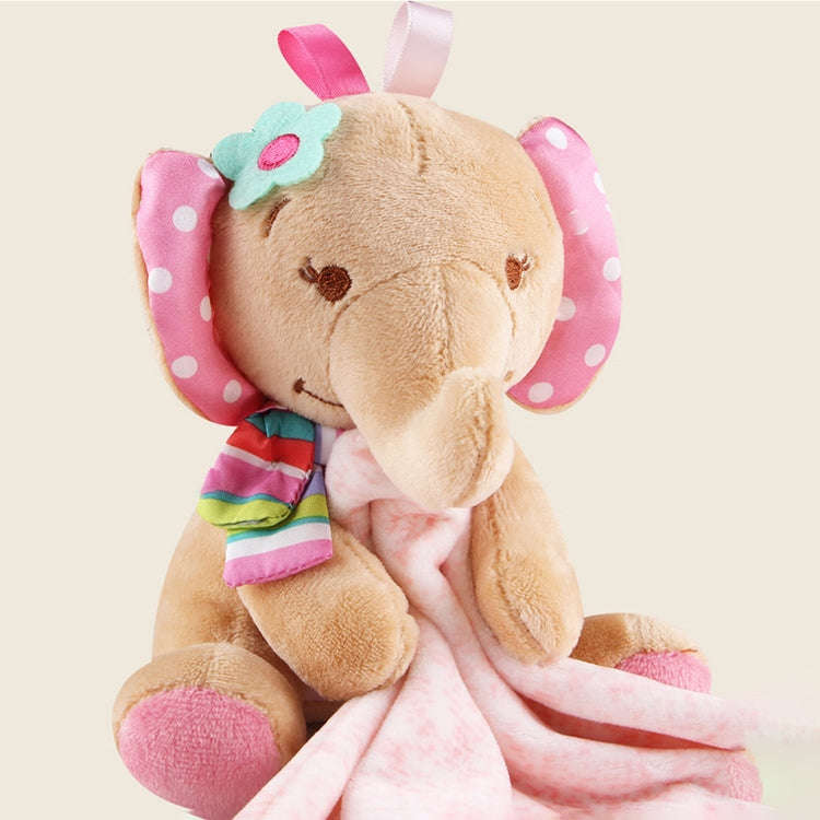 Baby Comforting Baby Multi-function Sleeping Plush Storage Blanket Cartoon Animal Towel(Deer)