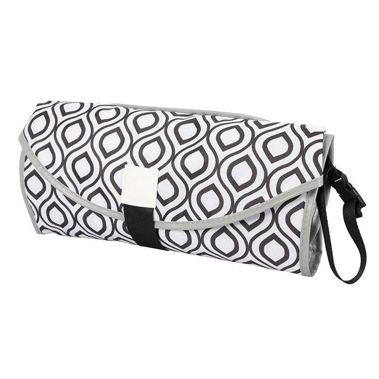 Baby Changing Diaper Pad Portable Folding Waterproof Nursing Pad, Size:One size(Black geometry)