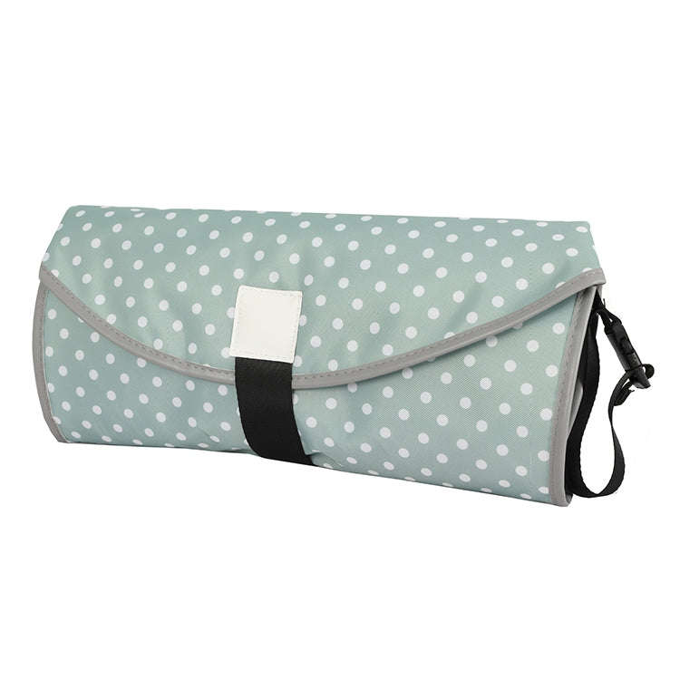 Baby Changing Diaper Pad Portable Folding Waterproof Nursing Pad, Size:One size(Light green dots)