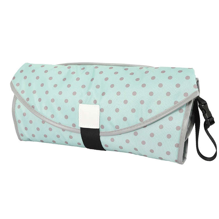 Baby Changing Diaper Pad Portable Folding Waterproof Nursing Pad, Size:One size(Dark green dots)